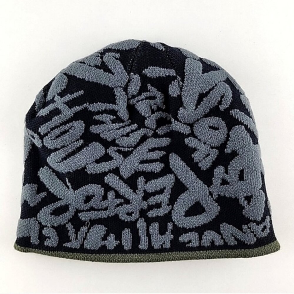 Under Armour Youth Halftime Reversible Beanie Knit Toque Marine Green - Picture 4 of 11